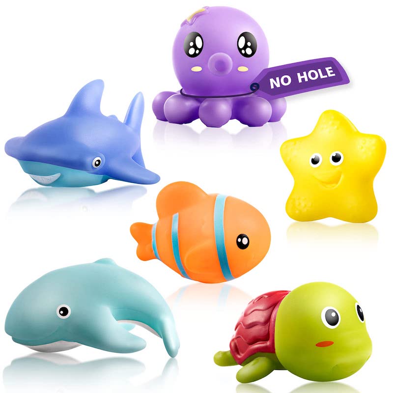 no hole bath toys